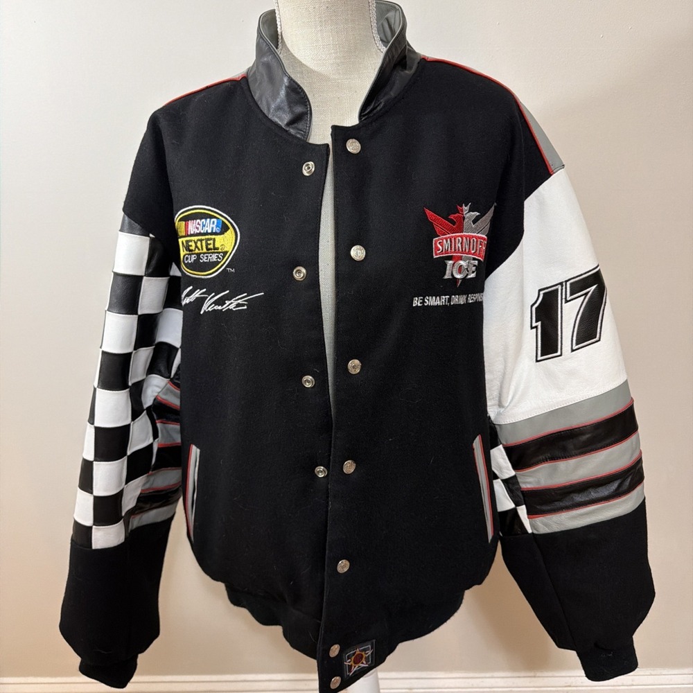 Vintage Nascar Matt Kenseth Jacket Smirnoff Ice Reversable XL Smirnoff Checkered